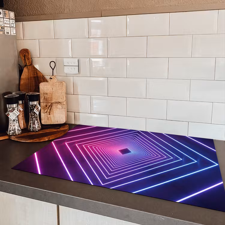 Driedimensionaal - Tunnel - Ruimte Inductie beschermer vinyl 3mm klein -sfeer3