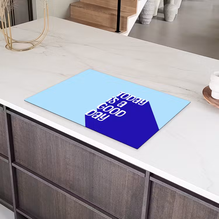 Today is a good day - Blauw - Schaduw Inductie beschermer vinyl 3mm klein -sfeer8