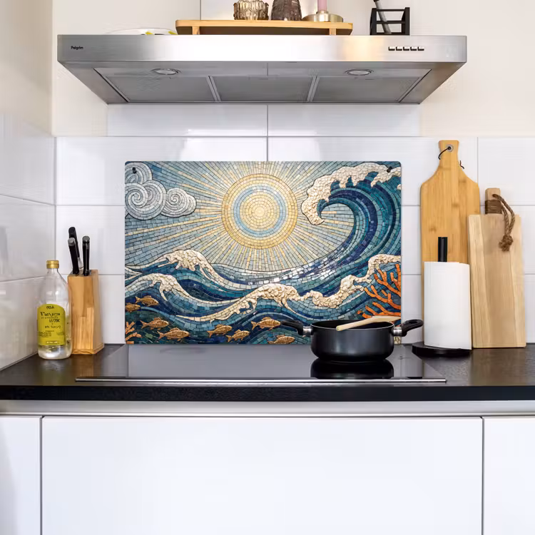 Onderwater - Koraal - Vis - Natuur - Kunst Inductie beschemer met haakjes klein -sfeer2