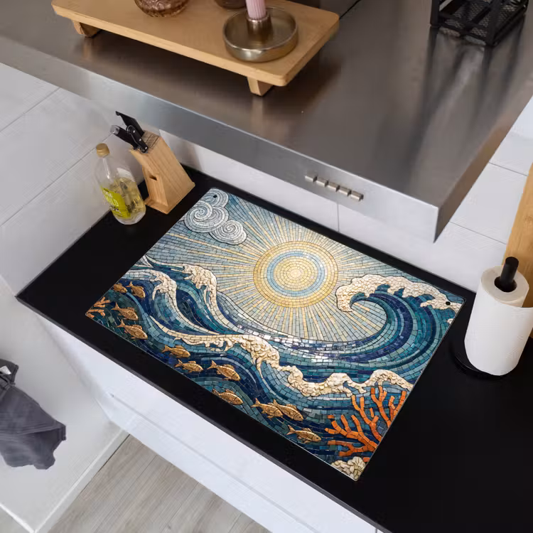 Onderwater - Koraal - Vis - Natuur - Kunst Inductie beschemer met haakjes klein -sfeer1