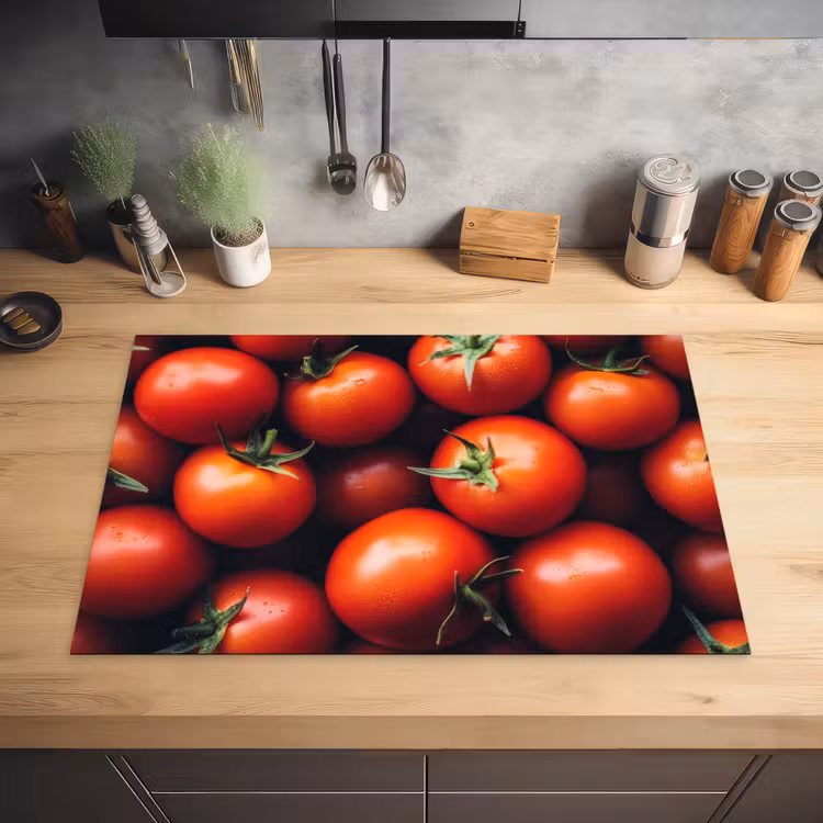 Groente - Rood - Tomaten Inductie beschermer vinyl 3mm klein -sfeer5