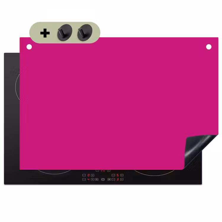Velvet - Magenta - Roze Inductie beschemer met haakjes klein 777 -3d