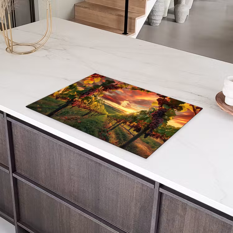 Wijngaard - Druiven - Zonsondergang Inductie beschermer vinyl 3mm klein -sfeer8