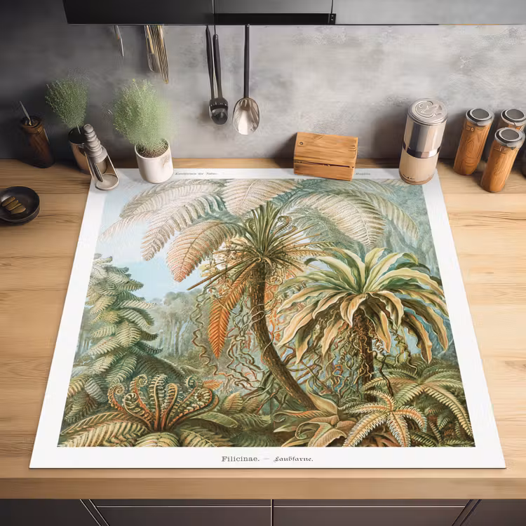 Vintage - Oude meesters - Varens - Planten - Natuur Inductie beschermer vinyl 3mm middel -sfeer5