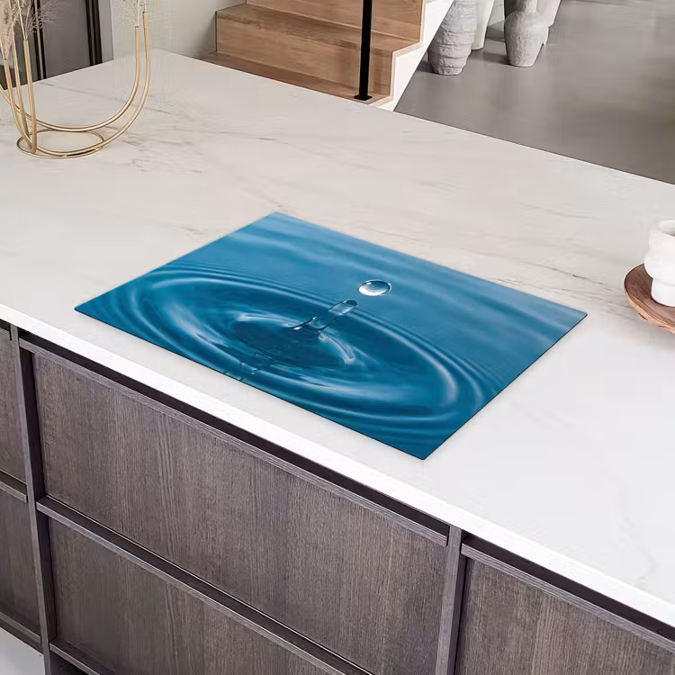 Waterdruppel - Water - Oppervlakte Inductie beschermer vinyl 3mm klein -sfeer8