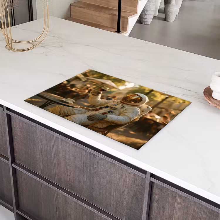 Wijn - Rood - Terras - Koffie Inductie beschermer vinyl 3mm klein -sfeer8