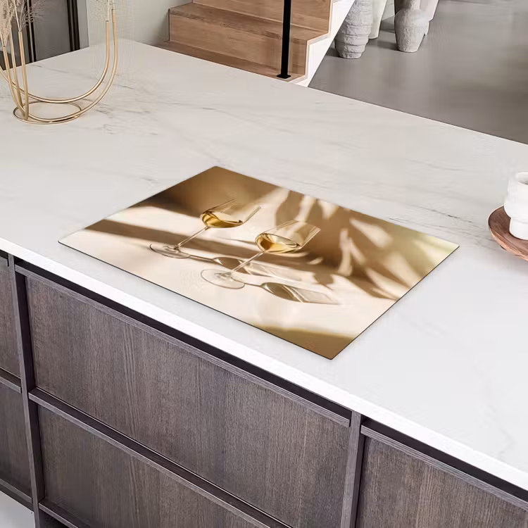 Wijn - Wijnglazen - Wit Inductie beschermer vinyl 3mm klein -sfeer8