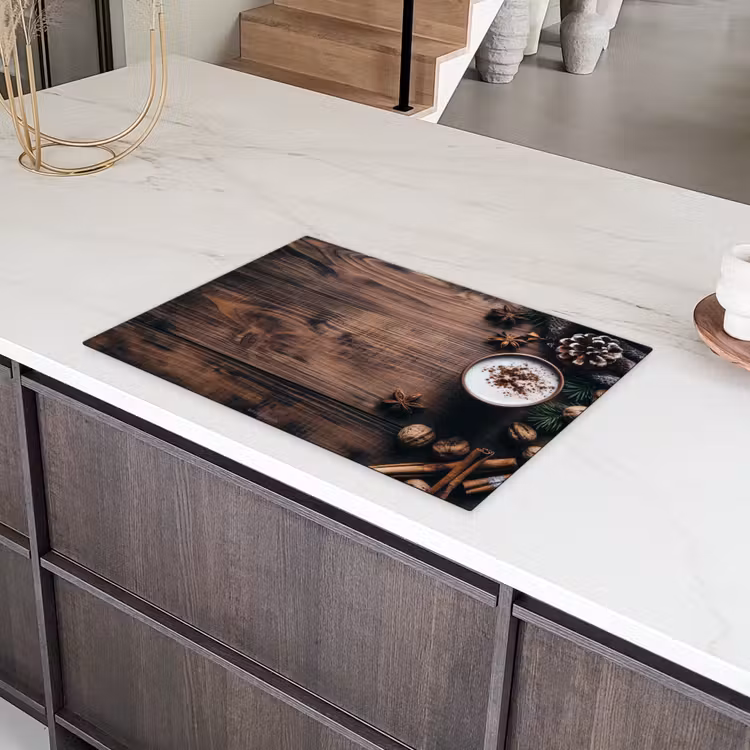 Winter - Houtlook - Stilleven Inductie beschermer vinyl 3mm klein -sfeer8
