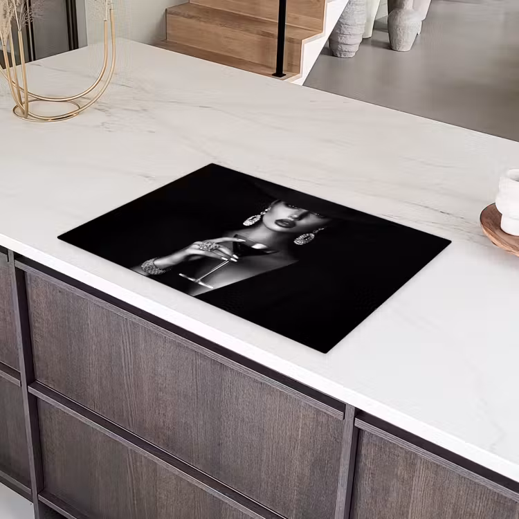 Vrouw - Cocktail - Chic Inductie beschermer vinyl 3mm klein -sfeer8