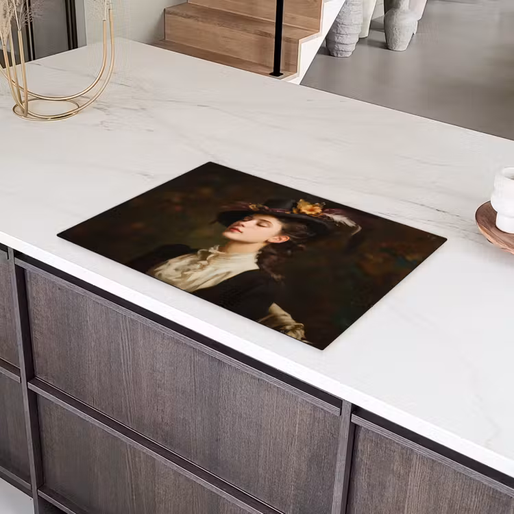 Vrouw - Victoriaans - Portret Inductie beschermer vinyl 3mm klein -sfeer8