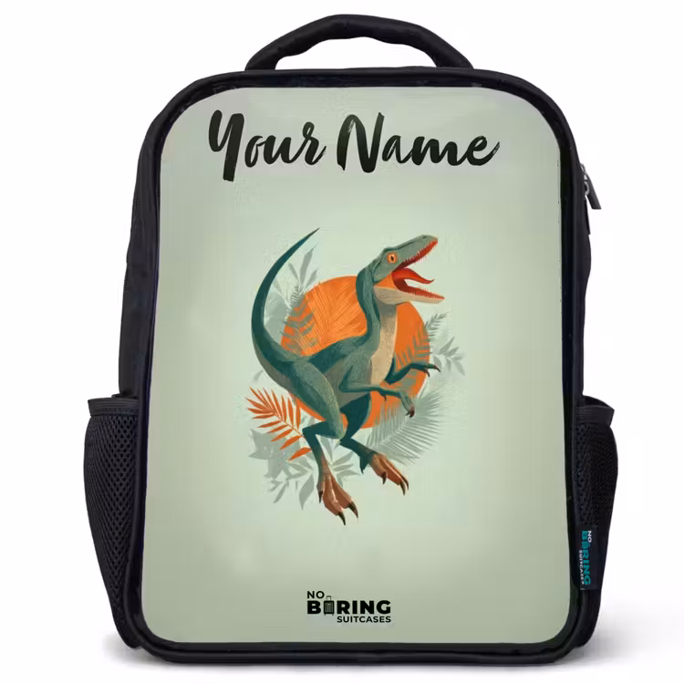 Dier - Dino - Natuur Rugzak - Zwart middel -3d