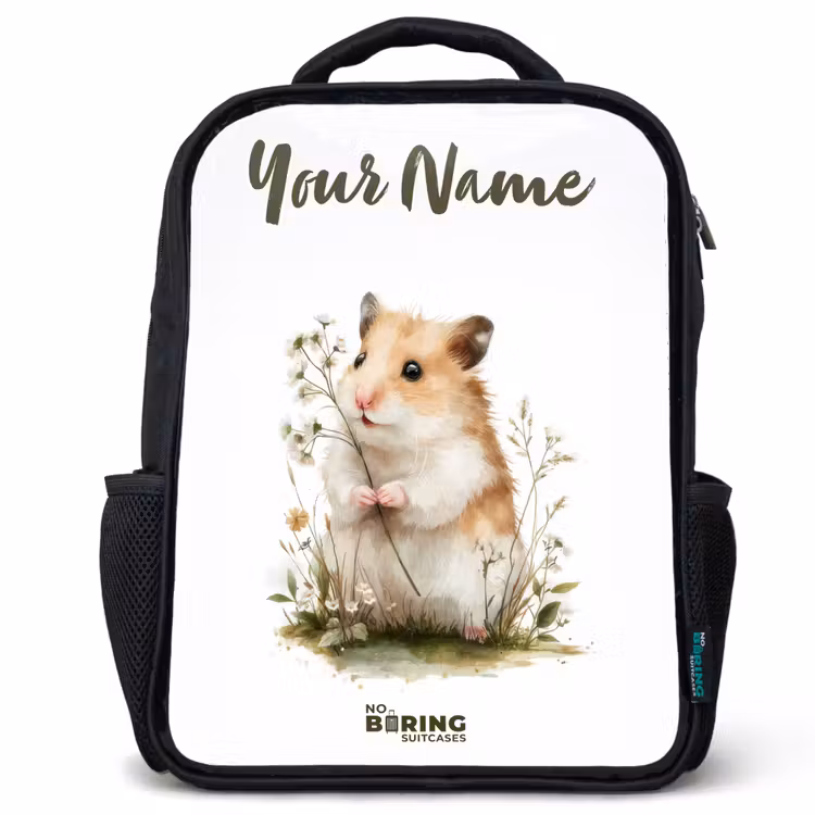 Dier - Natuur - Hamster Rugzak - Zwart middel -3d