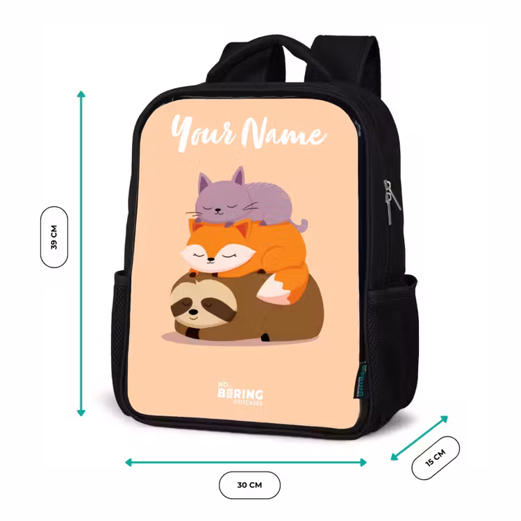 Dieren - Slapen - Samen Rugzak - Zwart middel -productfoto_formaten