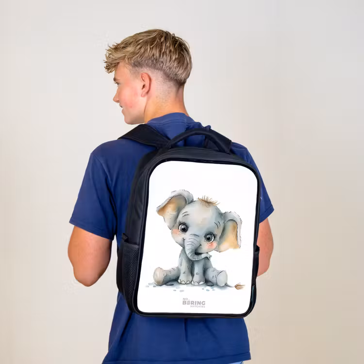 Baby olifant Rugzak - Zwart middel -sfeer8