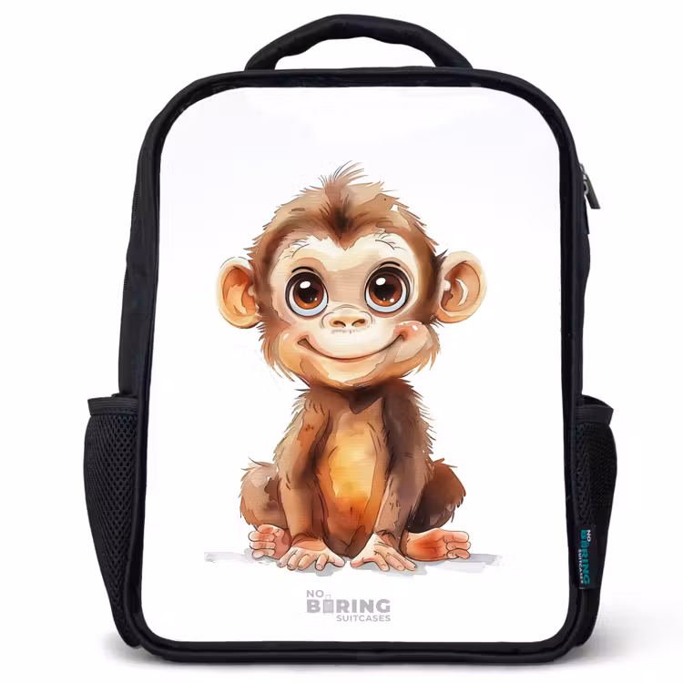 Baby aap Rugzak - Zwart middel -3d