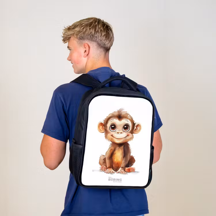 Baby aap Rugzak - Zwart middel -sfeer8