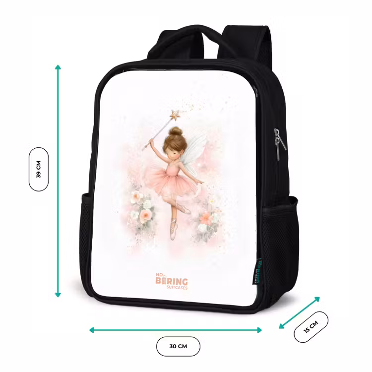 Ballerina fee in roze Rugzak - Zwart middel -productfoto_formaten