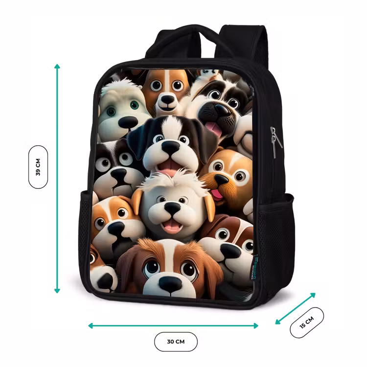 Blaffende Bengeltjes Rugzak - Zwart middel -productfoto_formaten