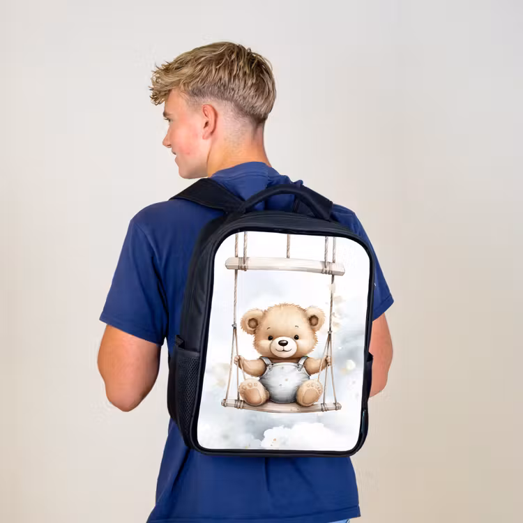 Beer - Baby - Dier - Kinderen Rugzak - Zwart middel -sfeer8