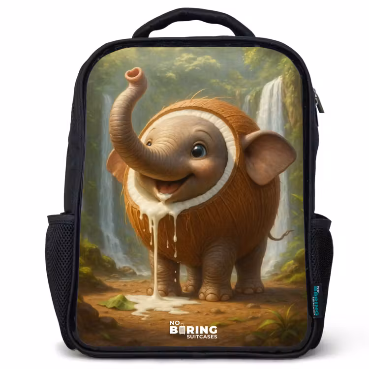 Coconote Elephante Rugzak - Zwart middel -3d
