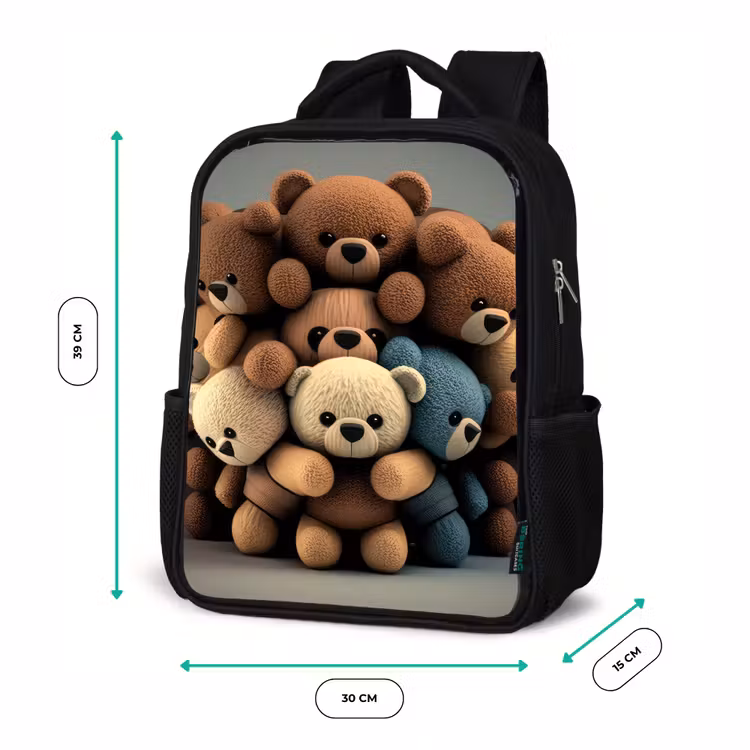 Knuffelberen Rugzak - Zwart middel -productfoto_formaten