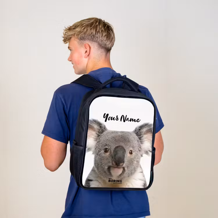 Schattige Koala Beer Rugzak - Zwart middel -sfeer8