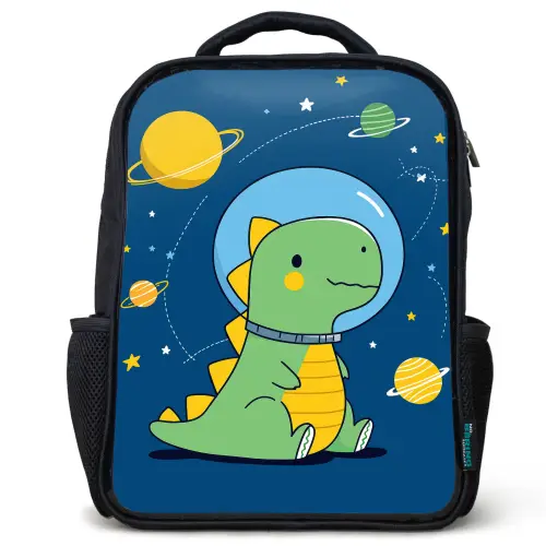 Dino - Ruimte - Planeten Rugzak - Zwart middel -3d