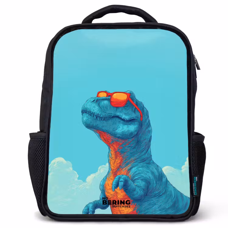 Dino - Zonnebril - Blauw Rugzak - Zwart middel -3d