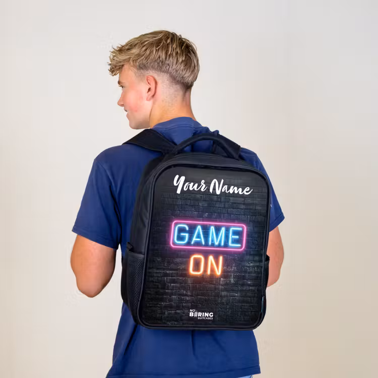 Game - Neon - Muur Rugzak - Zwart middel -sfeer8