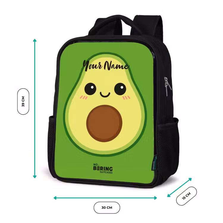 Kawai - Avocado - Groen Rugzak - Zwart middel -productfoto_formaten