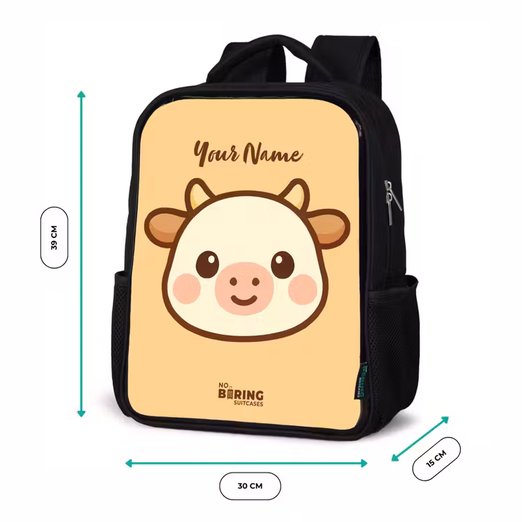 Kawai - Koe - Bruin Rugzak - Zwart middel -productfoto_formaten