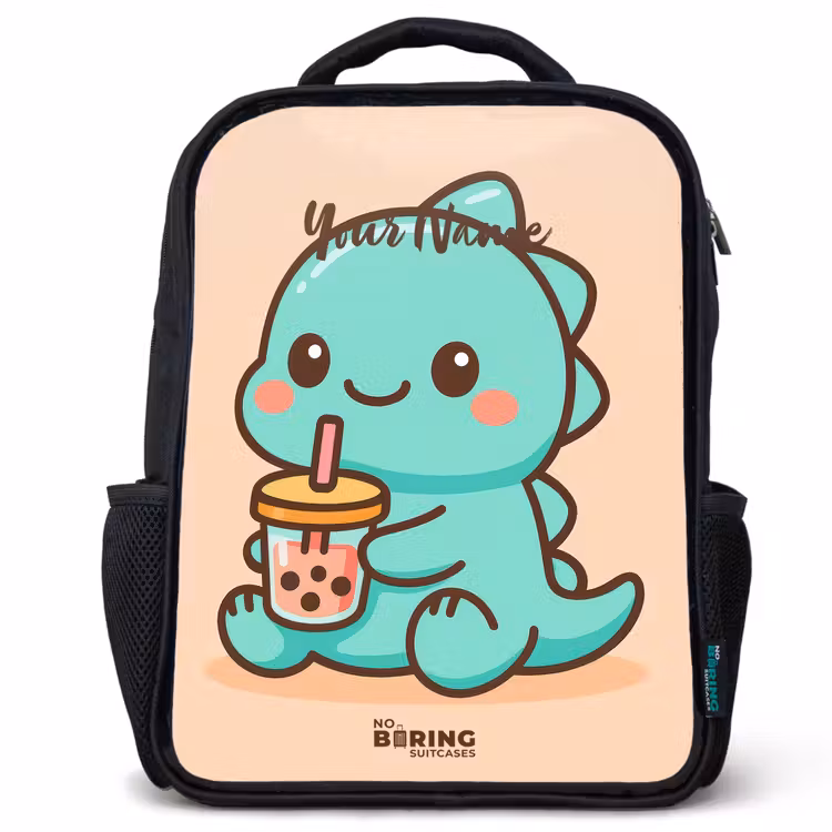 Kawai - Dino - Bubbletea Rugzak - Zwart middel -3d