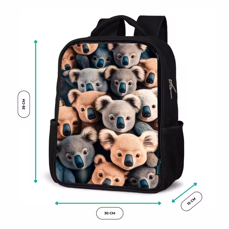 Koala Kapriolen Rugzak - Zwart middel -productfoto_formaten