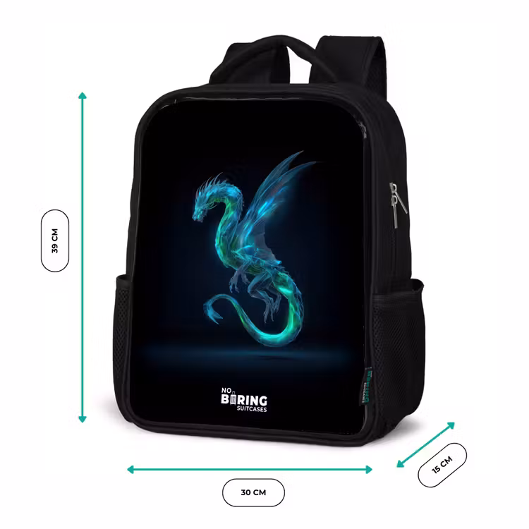 Legendarische cyberdraak Rugzak - Zwart middel -productfoto_formaten