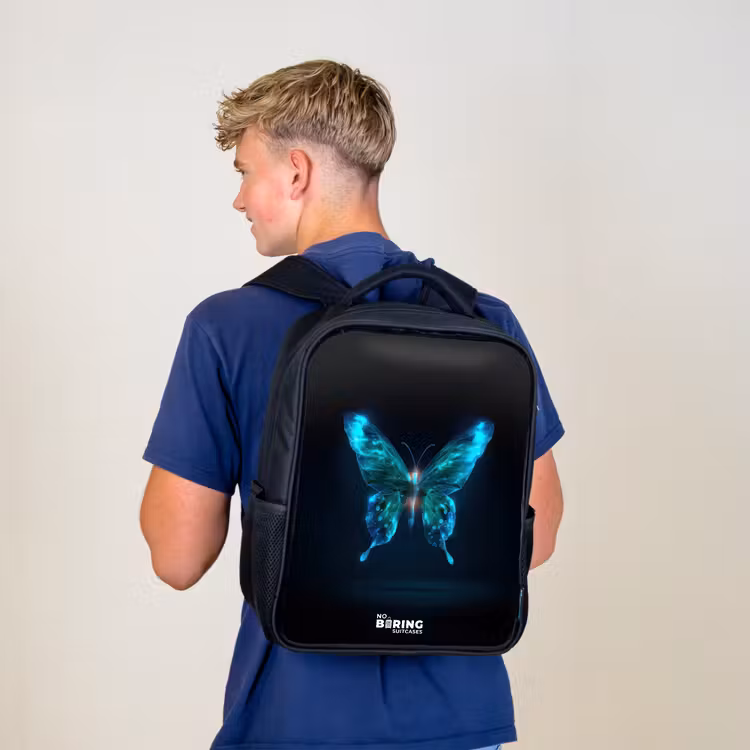 Magische digitale vlinder Rugzak - Zwart middel -sfeer8
