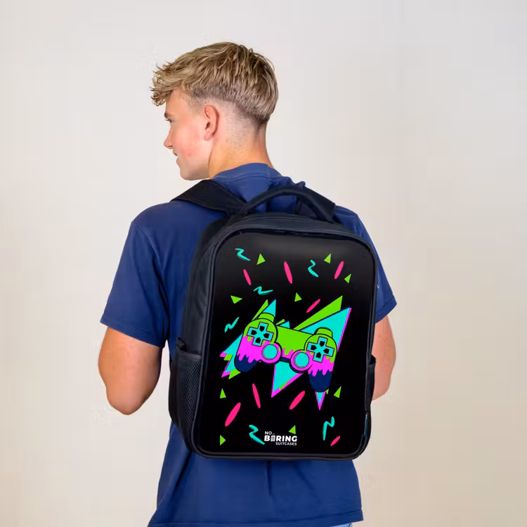 Neon controller op zwart Rugzak - Zwart middel -sfeer8