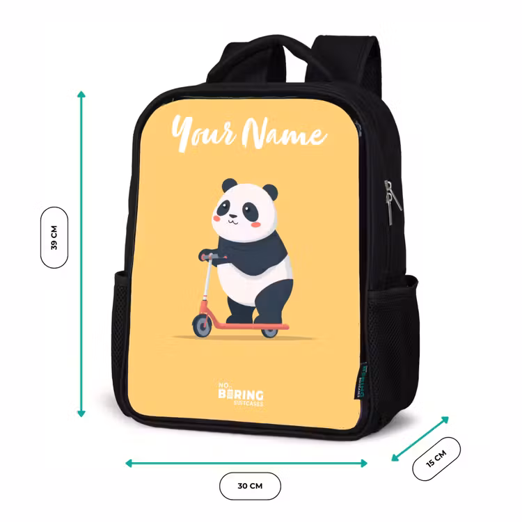 Panda - Step - Geel Rugzak - Zwart middel -productfoto_formaten