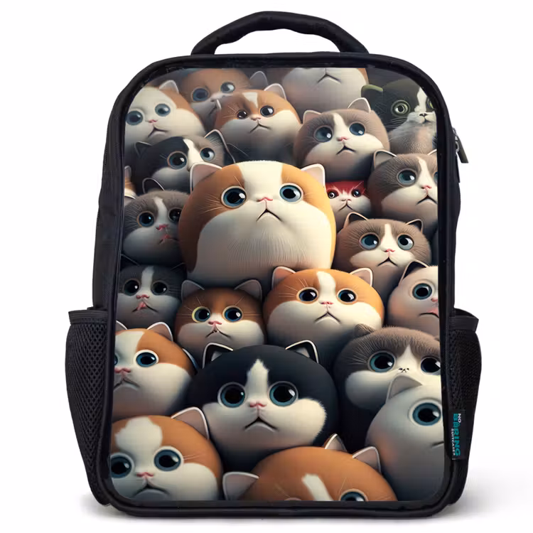 Lapjes Katjes Rugzak - Zwart middel -3d