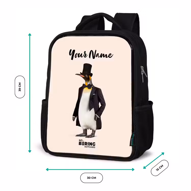 Pinguin in Pak Rugzak - Zwart middel -productfoto_formaten