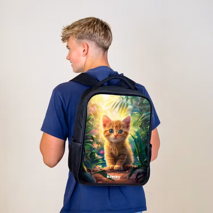 Kees kitten Rugzak - Zwart middel -sfeer8