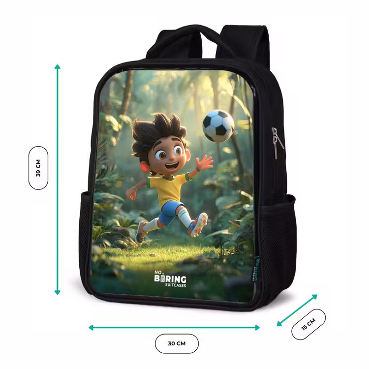 Voetbal - Jongen - Bos Rugzak - Zwart middel -productfoto_formaten