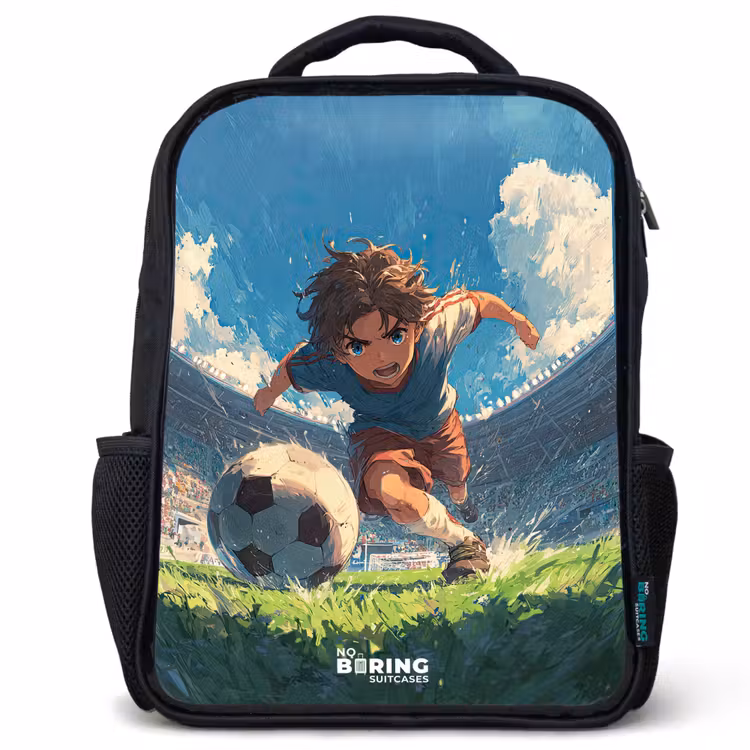 Stadion - Voetbal - Jongen Rugzak - Zwart middel -3d