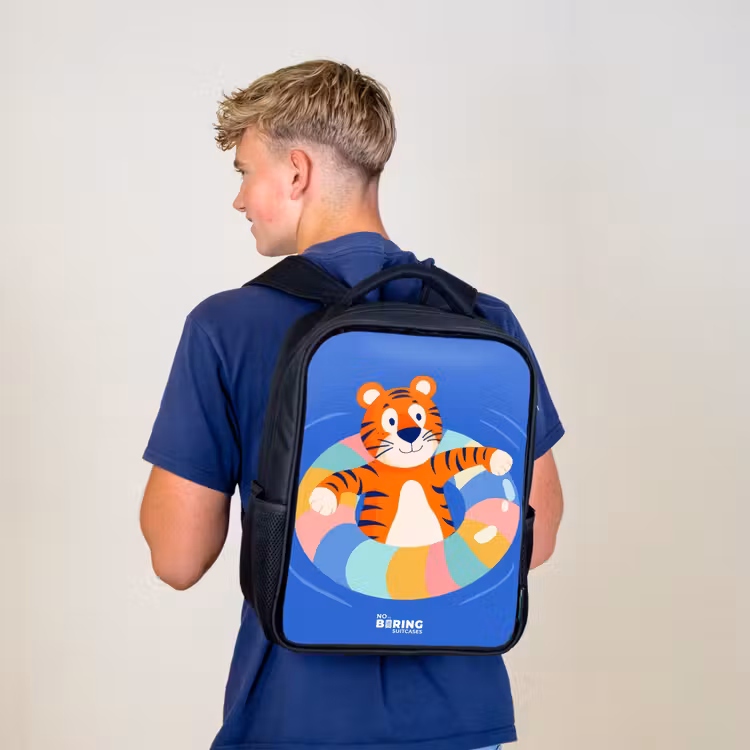 Tijger - Zwemband - Water Rugzak - Zwart middel -sfeer8