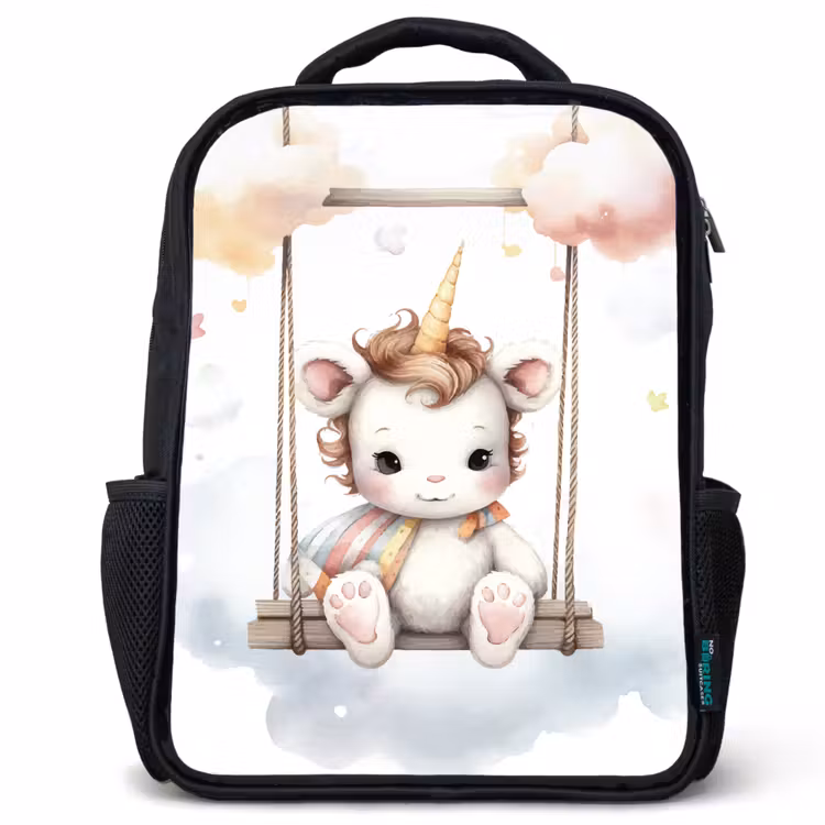 Eenhoorn - Dier - Kinderen - Unicorn Rugzak - Zwart middel -3d