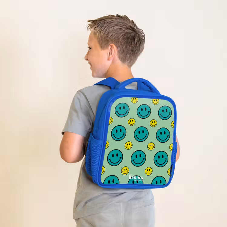 All smiles groen Kinderrugzak - Blauw middel -sfeer2
