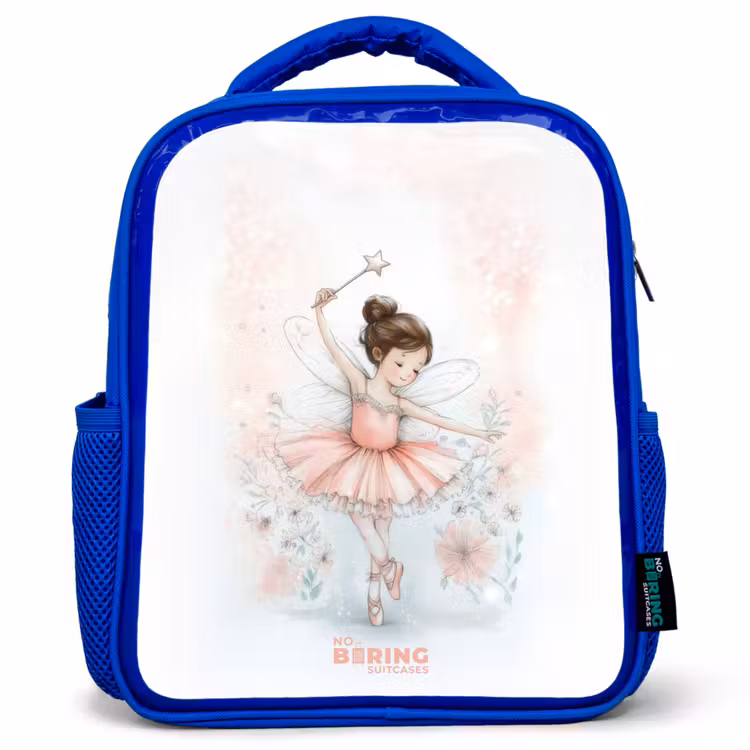 Ballerina - Elf - Fee Kinderrugzak - Blauw middel -3d