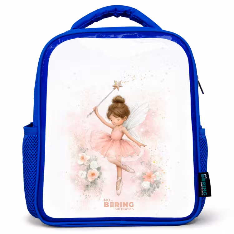 Ballerina fee in roze Kinderrugzak - Blauw middel -3d