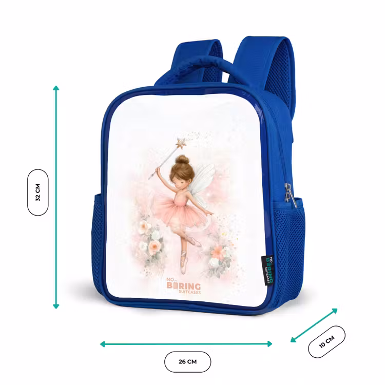 Ballerina fee in roze Kinderrugzak - Blauw middel -productfoto_formaten