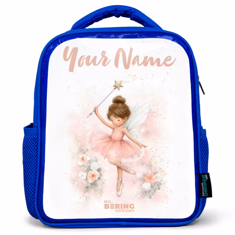Ballerina fee in roze Kinderrugzak - Blauw middel -3d