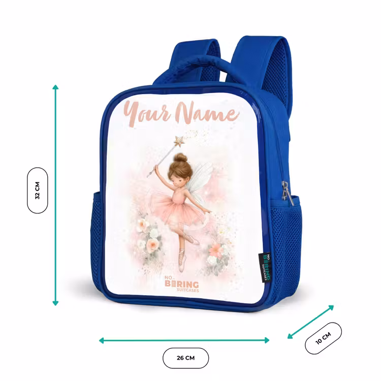Ballerina fee in roze Kinderrugzak - Blauw middel -productfoto_formaten